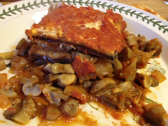 Mushroom matzoh lasagna 8