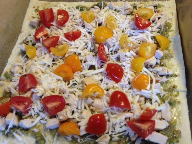 chicken pesto tart 1