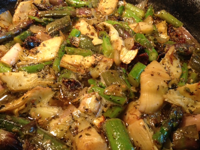 Mediterranean Asparagus & Artichoke Pasta 5