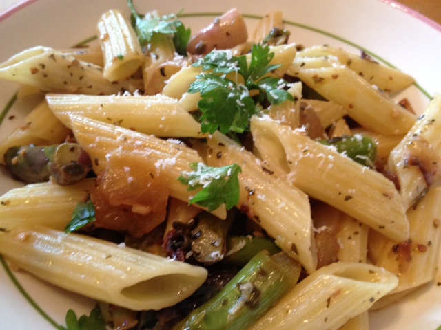 Mediterranean Asparagus & Artichoke Pasta 8
