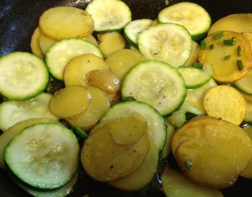 Potato Zucchini Garlic Scape Frittata 3