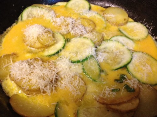 Potato Zucchini Garlic Scape Frittata 5