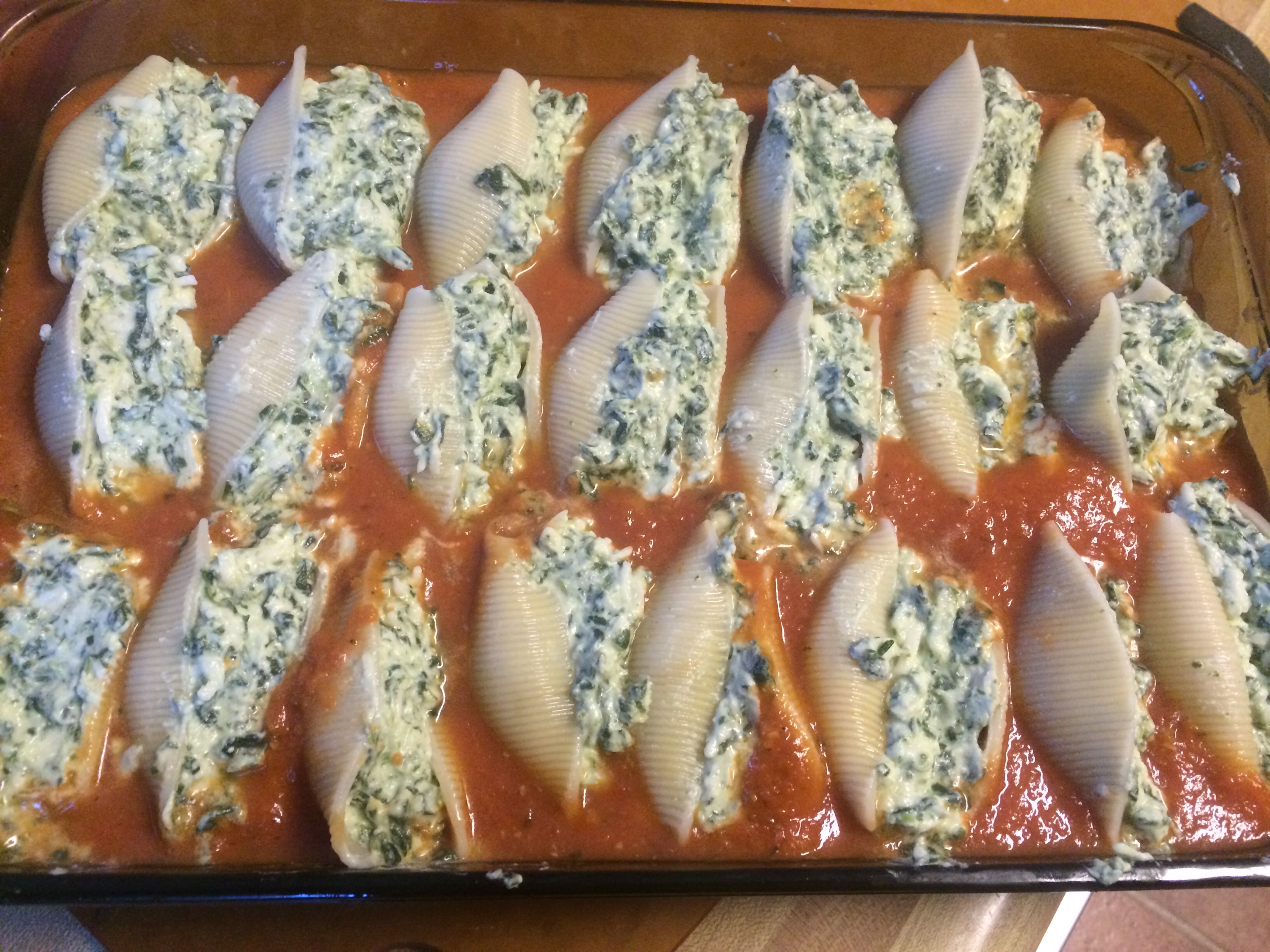 Spinach Stuffed Shells – Andrea's Garden Cooking